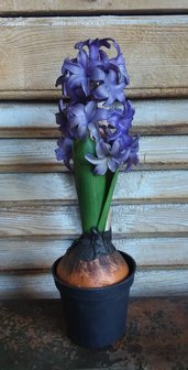 Hyacint zijden plant blauw/paars