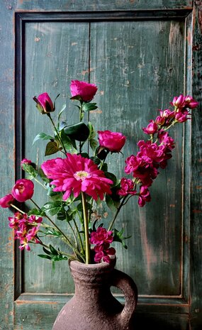 Gerbera zijden bloem in de kleur fuchsia 