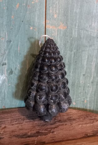 Kerstboom kaars (zwart)