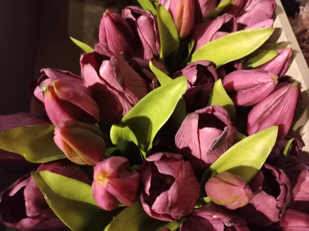 REALTOUCH tulpen in AUBERGINE/PURPLE (nieuwe collectie)